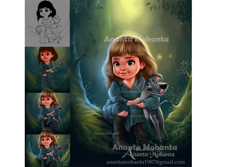 Best quality children book illustrator in UK - Ananta Mohanta